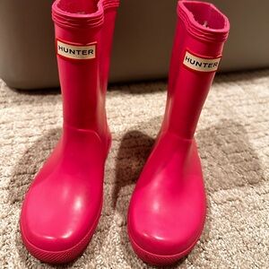 Hot pink Hunter rainboots size 10
